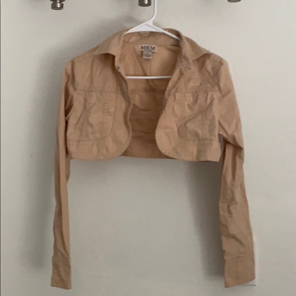 Jackets & Blazers - Cropped khaki jacket